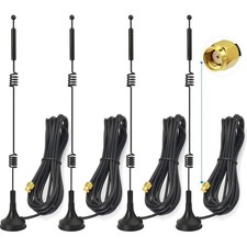 Quad Pack Dual Band WiFi Antennas 2.4GHz 5GHz Magnetic Base 9dBi - Enhance Co...