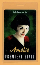 Amelie 2001 Premiere Staff Tour Laminated Backstage Pass