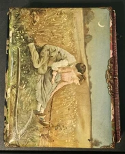 Antique Cabinet Card Photo Album Altoona PA Post-Mortem & Child Soldier Costume 