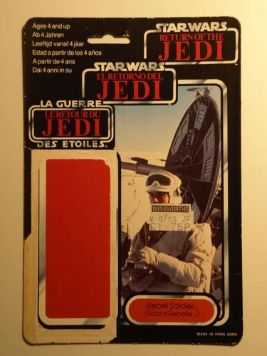 RARE 1983 Rebel Soldier PALITOY 70 Back CARDBACK Star Wars TRI LOGO Card VINTAGE