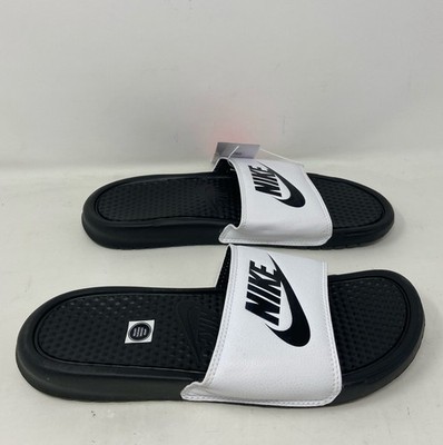 Nike Benassi JDI Slides 343880-100 White/Black Men display picture 3