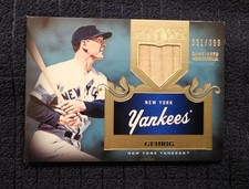 2011 Topps Tier One Top Shelf Lou Gehrig Game Used Bat Relic /399 Yankees #TSR27