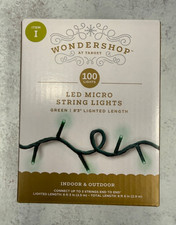Wondershop 100 LED MICRO String Lights GREEN Xmas ST. PATRICK'S Decor