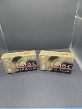 Maxell TC-30 VHS-C Premium High Grade HGX-Gold Camcorder Tapes SEALED Lot of 2