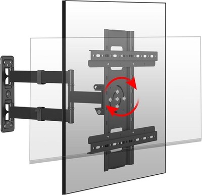 55 Vertical TV Wall Mount Swivel Tilt Rotate Arm Fits Most 32-60 inch Black 