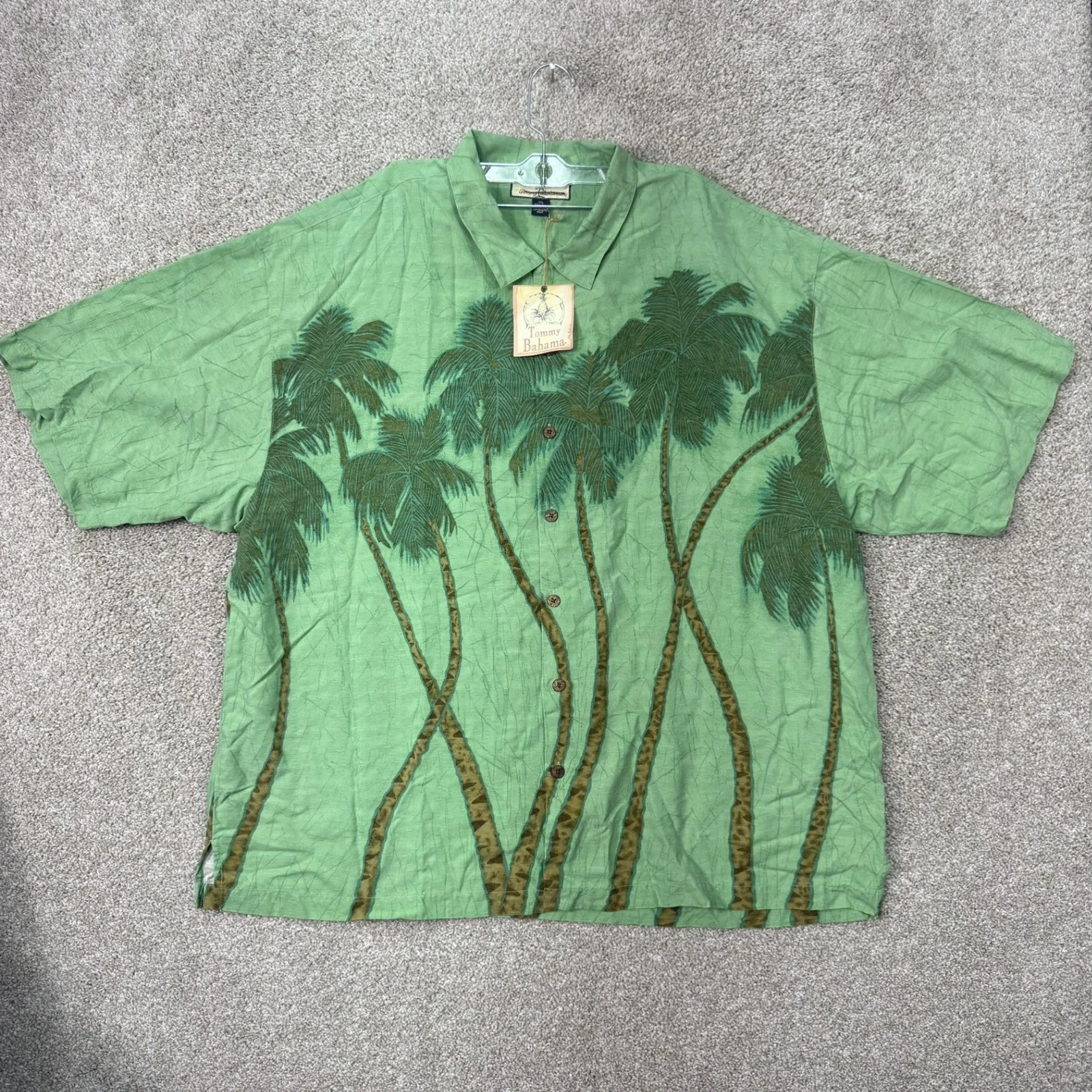 Tommy Bahama Button Up Shirt Men XXL Green Silk Palm Tree Tropical Aloha
Opens in a new window or ta