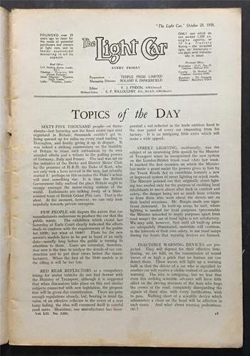 The LIGHT CAR MAGAZINE 28 Oct 1938 Hillman Minx Saloon Road Tested DONINGTON GP - Picture 2 of 6