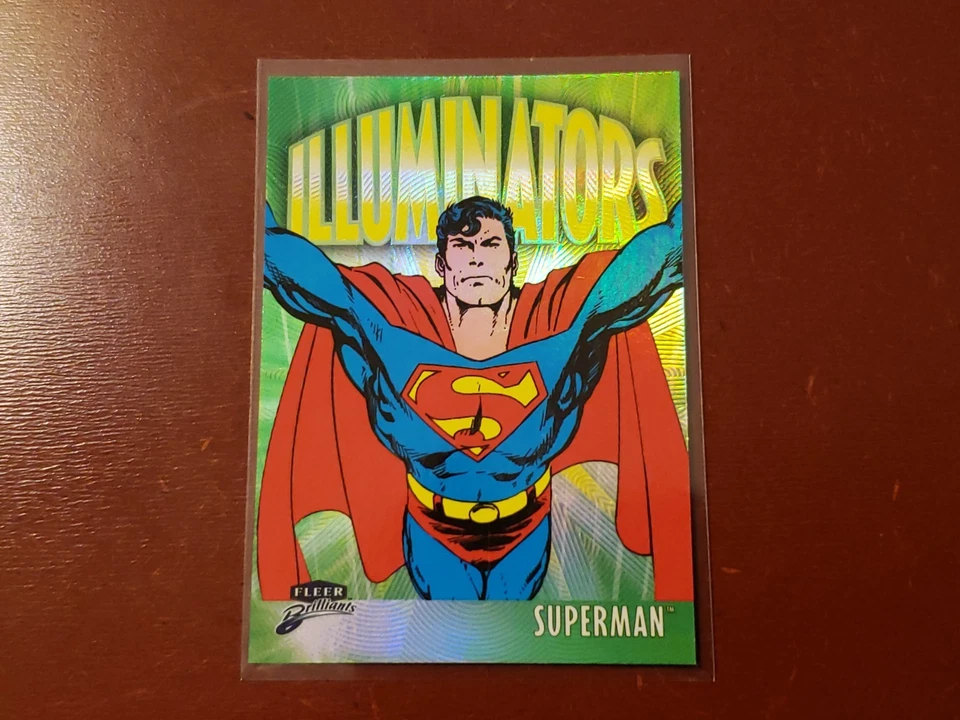 2025 Fleer Brilliants Superman Illuminators Green 09/25 Superman - Image 3 of 4