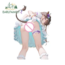 EARLFAMILY 5.1" AzurLane Car Sticker Waterproof Cute Caravan PVC Vehicle Decal