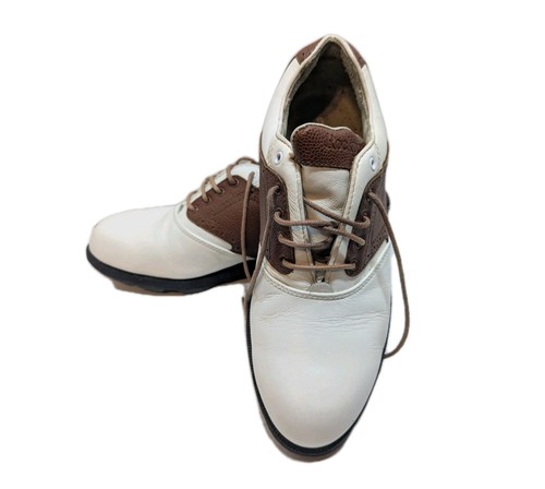 Rockport Mens Golf Shoes Size 8 M Brown And White Leather Upper - Picture 8 of 19