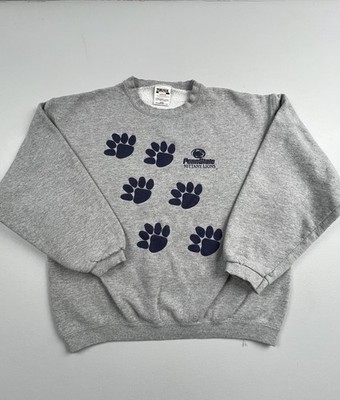 Penn State Nittany Lions Sweatshirt Mens Large Gray NCAA Football Tultex Paw