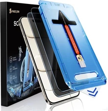 MAGIC JOHN 2 Pack for iPhone 17 Air 6.6 inch tempered Glass Screen Protector