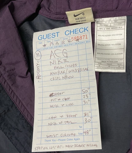 Chaqueta cortavientos embalable vintage Y2K NIKE ACG ANORAK gorpcore hombres M - Imagen 2 de 21