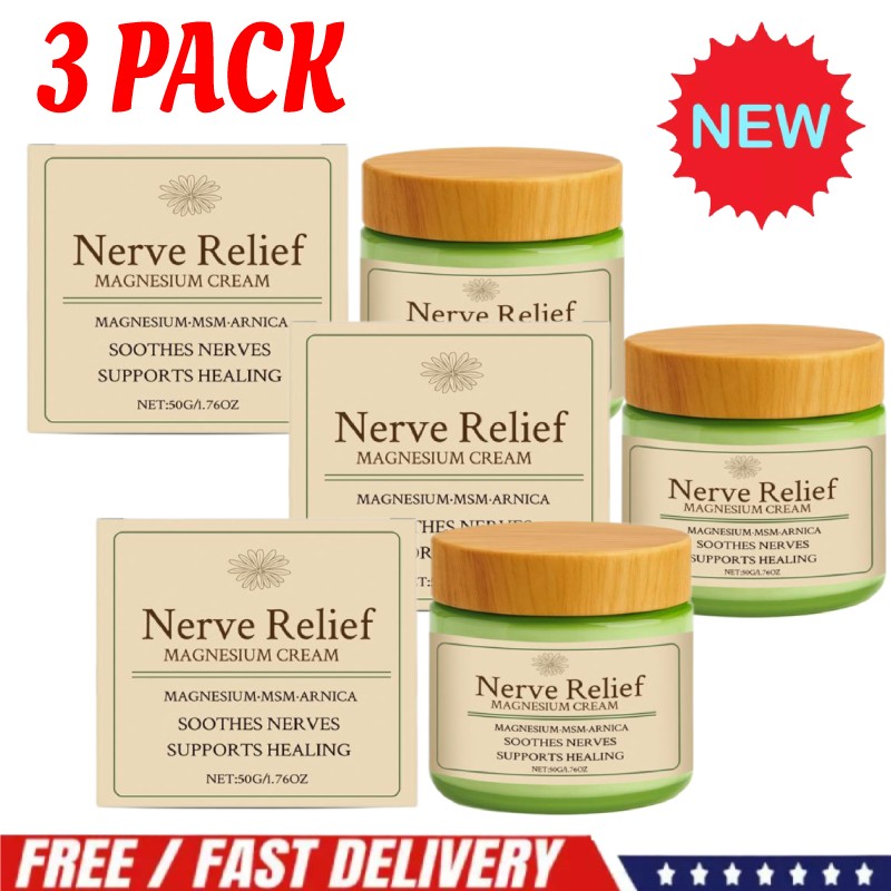 3X Total Relief Magnesium Cream, Nerve Relief Magnesium Cream