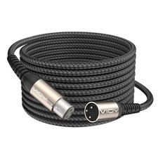 XLR Microphone Cable 15 FT Mic Cable Male to Female Balanced Cord 3 Pin - Nyl...