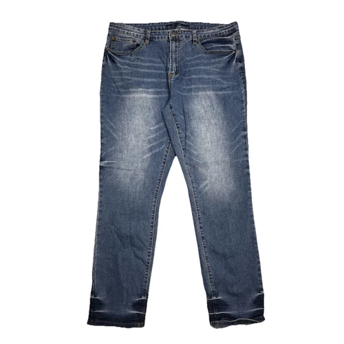 Jean skinny homme Rue 21 taille 36x32 mesures 38x30 supreme flex bleu denim