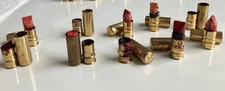 Set Of 10 VTG AVON Mini Sample Brass Bullet Style Lipsticks READ DESCRIPTION