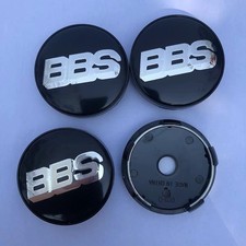 4X BBS NEW Wheel Centre Cap Hub Center Caps 60mm 6.0cm Black / Silver UK