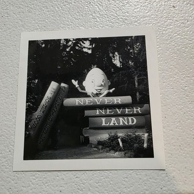 Vintage Never Never Land Tacoma Washington 3x3 Polaroid 1968 Original Picture 