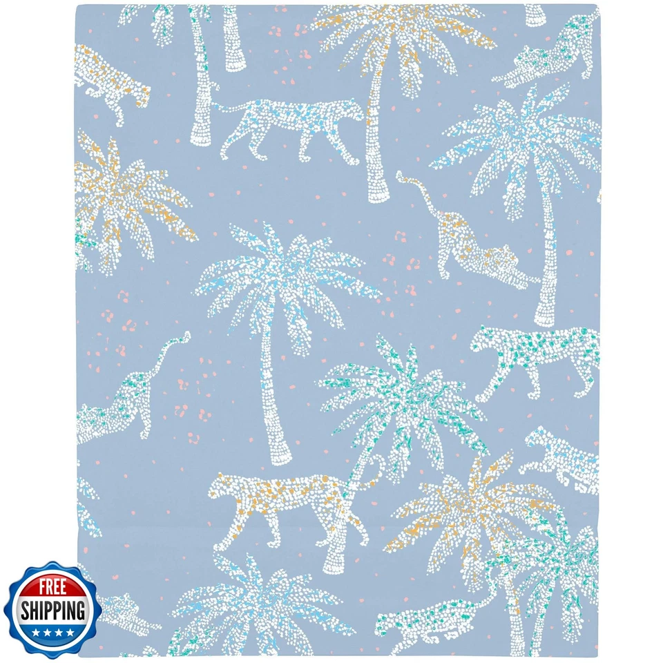 NoJo Acuarela Tropical Guepardo, Elefante, León, Azul, Blanco y Verde Super Foto 4 de 4