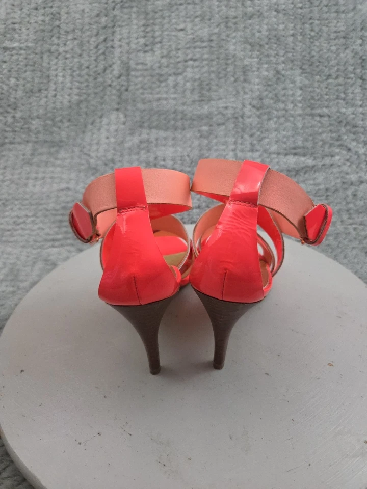 Sandalias Ted Baker of London de tacón alto con tiras para mujer talla 38 EU 7,5 EE. UU. naranja Foto 3 de 4