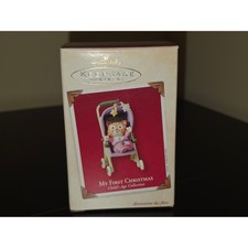 Hallmark Keepsake 2003 My First Christmas Ornament Kitten Stroller QXG2487 Box
