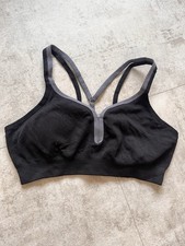 Image of Black and Grey Stylish Back Straps Champion Women’s Seamless Sports Bra Size M