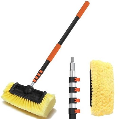  12FT Car Wash Brush with Long Handle, 12-Inch Soft Bristle, with Aluminium 