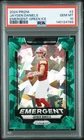2024 PANINI PRIZM EMERGENT GREEN ICE #2 JAYDEN DANIELS ROOKIE RC PSA 10