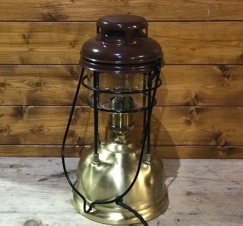 1950's Vintage Tilley Guardsman Electric Conversion Edison Lamp Brown Hood - Picture 2 of 6