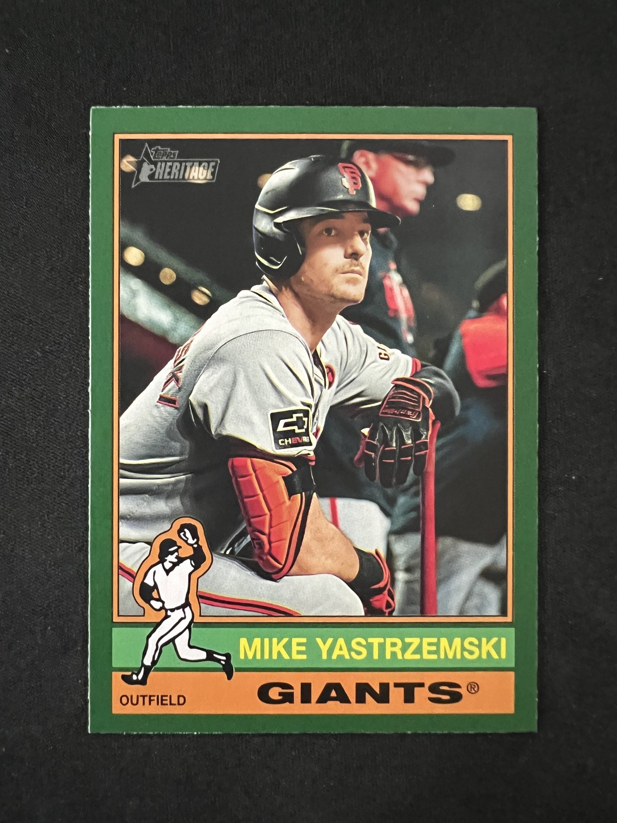 2025 Topps Heritage - Mike Yastrzemski #470 Green Border Red Sox Short Print SP