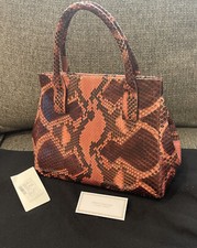 Auth.nancy Gonzalez Medium Daisy Red Python Leather Top Handle Bag New