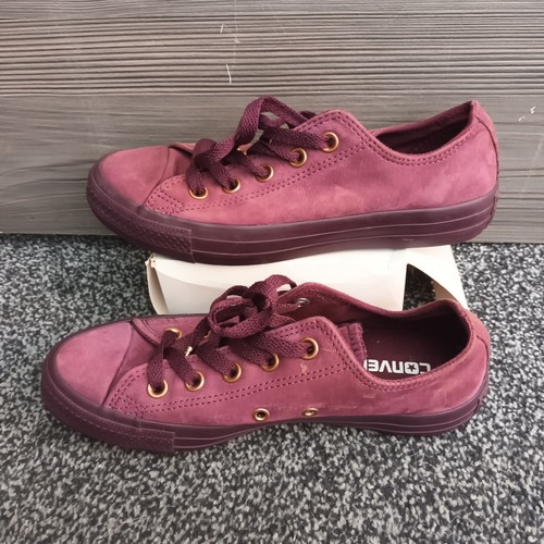 Converse All Star 159471C Burgundy with copper eyelets size UK 4 - Picture 3 of 16