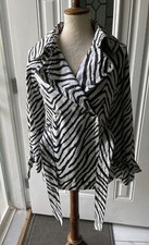 Fillmore California Studio Trench/wrap Coat. Zebra Print. Size: Small.