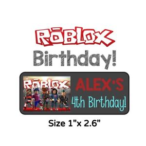 Details About 50 Roblox Party Stickers Labels For Goodie Bags Favors B1 13 - 50 roblox