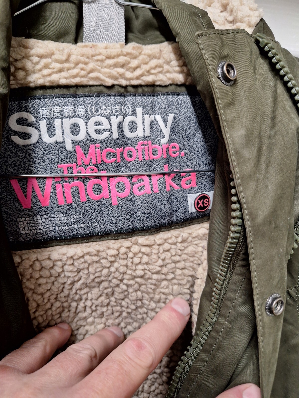 Superdry Microfibre The Windparka Extra Small Women's Green Jacket image 5