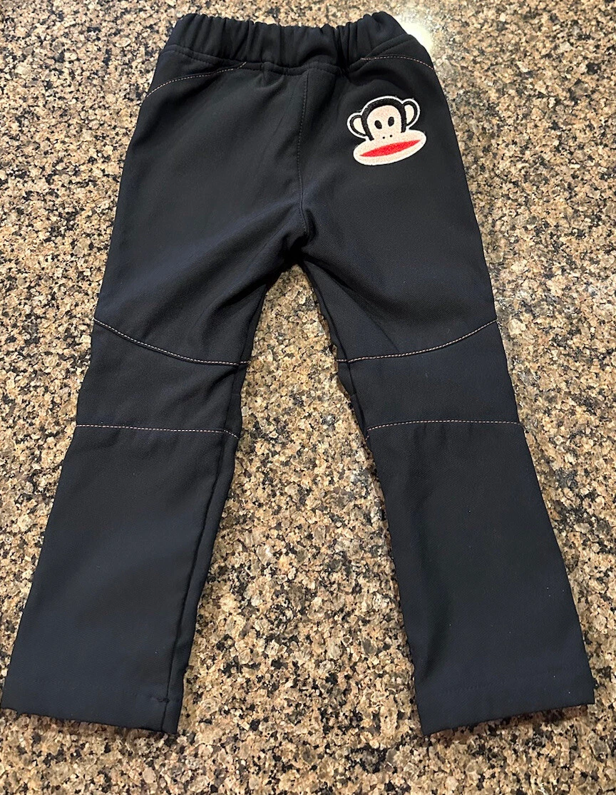 Paul Frank Unisex Kids Pants Black Monkey Logo Sz 100 cm 3T