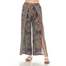 Johnny Was pants size S Spezia wrap wide leg cover up resort sarong 350