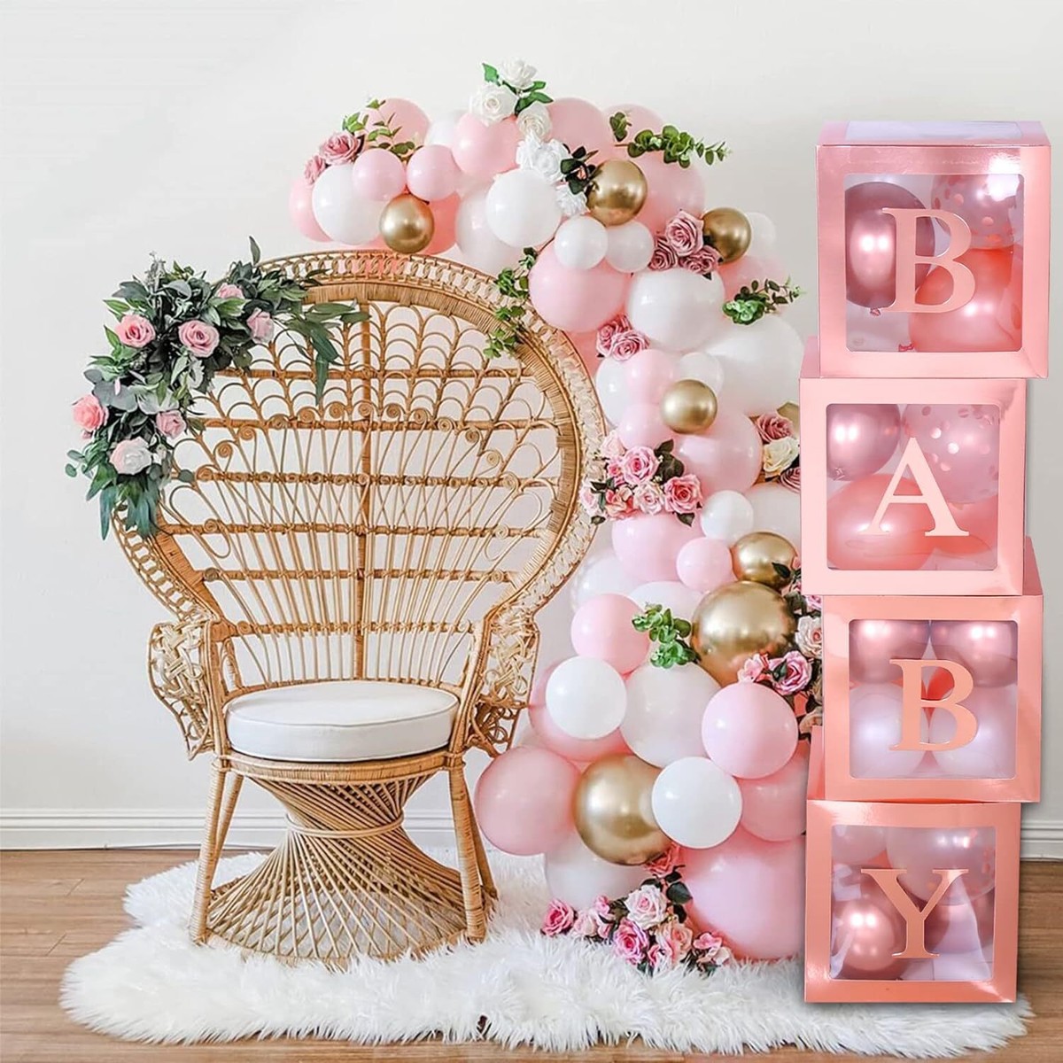 100 Stück Babyparty Deko – Rosegold Konfetti Set Für Baby Shower, Gender Reveal & Tischdekoration