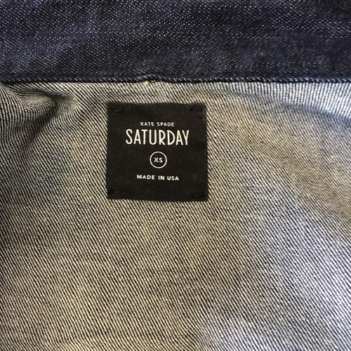 Kate Spade Saturday XS Dark Blue Denim Jacket Made In USA - Picture 2 of 8