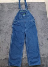 Liberty Mens Blue Denim Jean Bib Overalls Measures Actual Sz 42x28 Tag Sz 42x30
