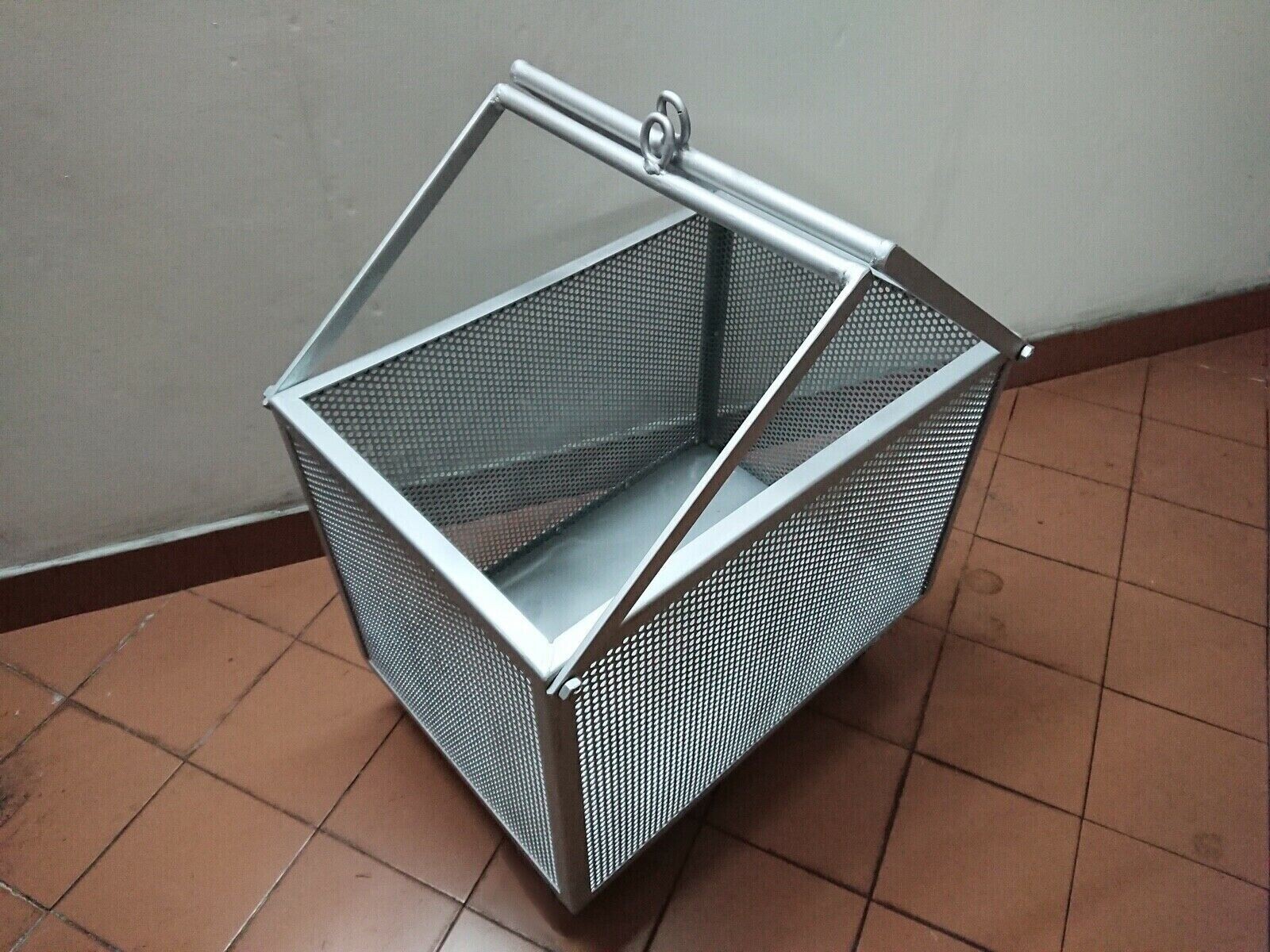 Cesta per Montacarichi 80L in Acciaio con Piedini | Portalegna e Spesa