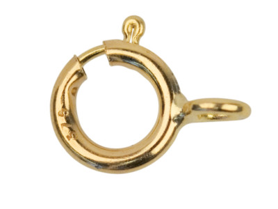 9 kt Gelbgold Schraubringe geschlossener Ring 6 mm Schmuck (5er Pack) - FB16