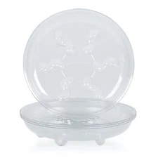 5 Pieces of 6 Inch Clear Thick Plastic Heavy Duty Sturdy Plant Saucer Drip Tr...