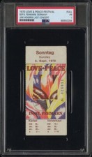 JIMI HENDRIX LAST CONCERT/FINAL PERFORMANCE 9/6/1970 FULL TICKET POP 1 of 1 PSA