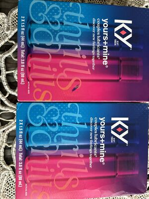 K-Y Yours +Mine Couples Lubricants Discover New Feelings Together, 2x1.5 Oz 2p￼￼