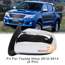 Left Side Door Wing Mirror For Toyota Hilux Vigo 2012-2014 W/ Turn Signal 5 Pin