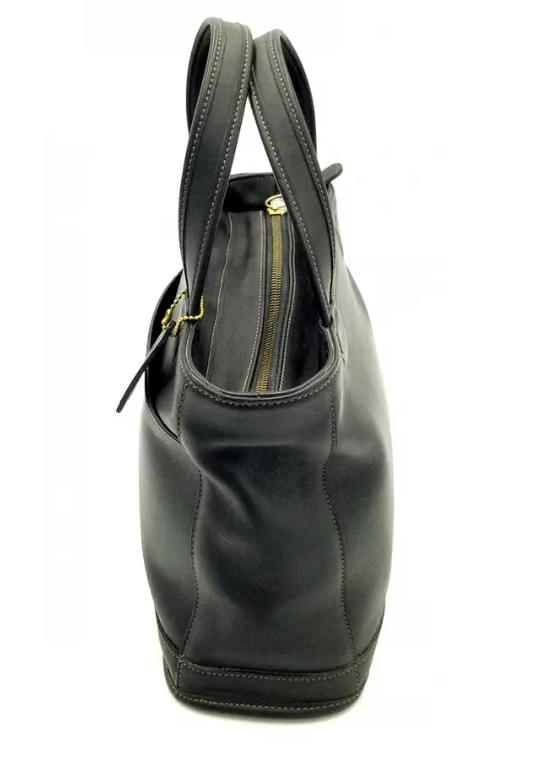 Coach 9303 SMALL Vintage Black Bleeker Leather Top Handle Tote Bag