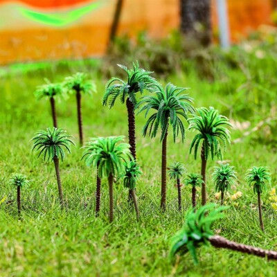 48 Pcs Model Tree Palm Trees for Garden Decor Train Railroad