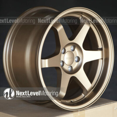 9SIX9 17x9 5x100 +35 MATTE BRONZE TE37 STYLE WHEELS FITS SUBARU